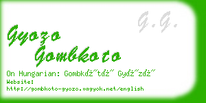 gyozo gombkoto business card